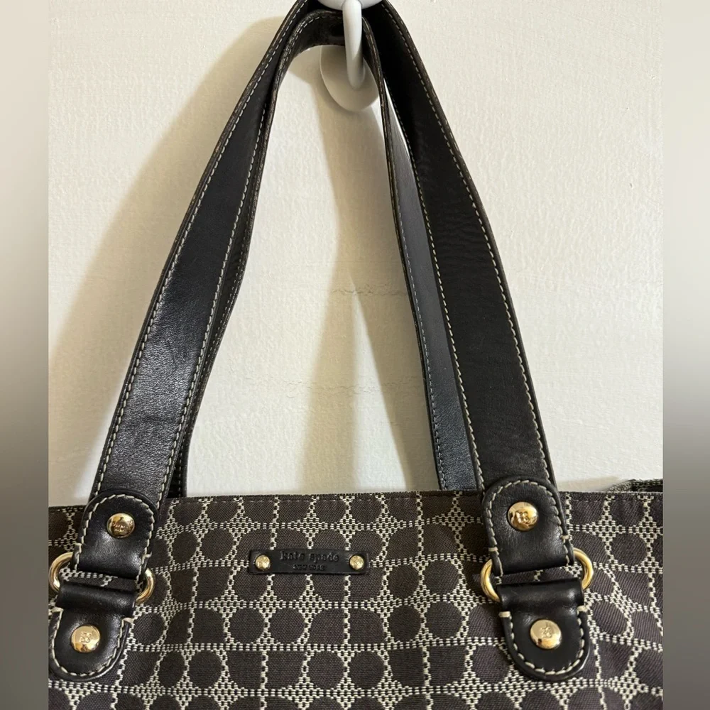 Kate‎ Spade Stylish Black and Cream Large Tote Bag
